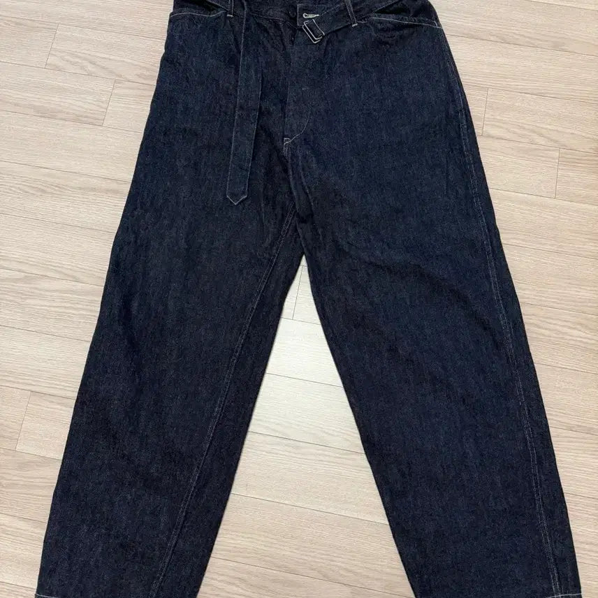 [BUNJANG] Comoli Belted Denim Indigo / 4사이즈) COMOLI 코모리 벨티드 벨트 데님 인디고