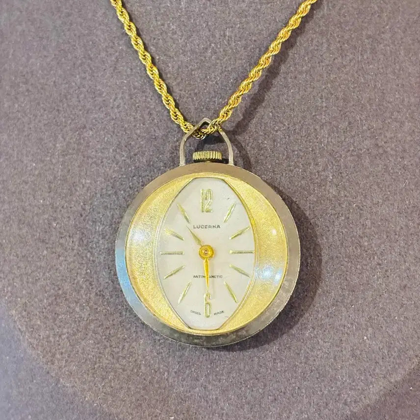[BUNJANG] Lucerna Vintage Mechanical Pendant Watch / 스위스 Lucerna 빈티지 펜던트 기계식 시계