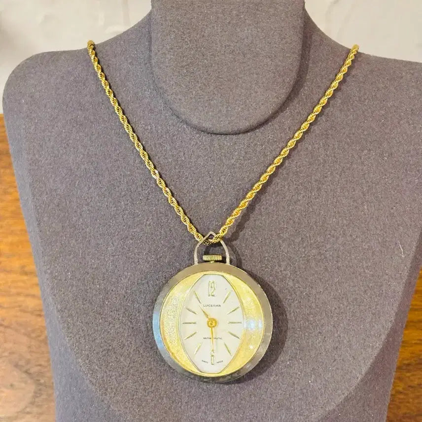 [BUNJANG] Lucerna Vintage Mechanical Pendant Watch / 스위스 Lucerna 빈티지 펜던트 기계식 시계