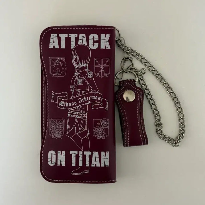 [BUNJANG] Attack on Titan Mikasa Chain Wallet / 급처|진격의 거인 미카사 반지갑 체인 지갑