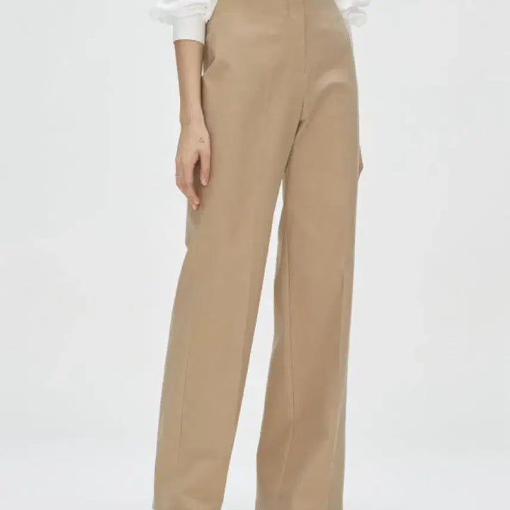 [BUNJANG] Sie 레이 Straight Cotton Pants - Cream (Size S) / 시에 sie 레이 스트레이트 코튼 팬츠 S 크림