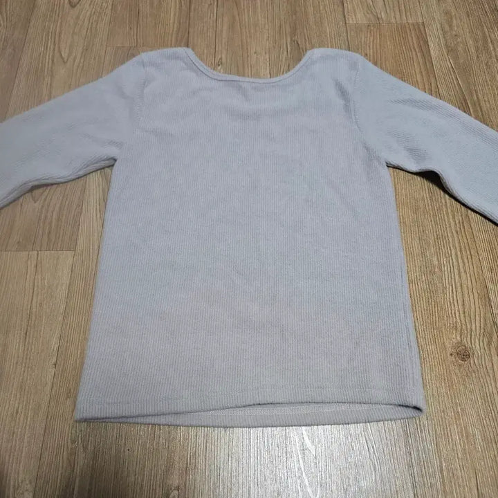 [BUNJANG] Knitted Long Sleeve Top and Button Sleeveless Set / 골지 니트 긴팔 + 단추 슬리브리스 세트
