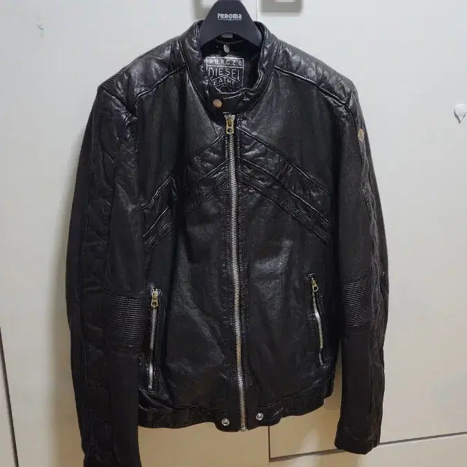 [BUNJANG] Diesel Leather Rider Jacket / 정품 디젤(DIESEL) 레더 가죽 라이더 자켓