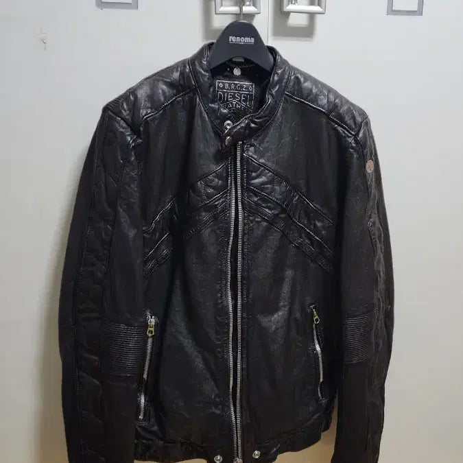[BUNJANG] Diesel Leather Rider Jacket / 정품 디젤(DIESEL) 레더 가죽 라이더 자켓