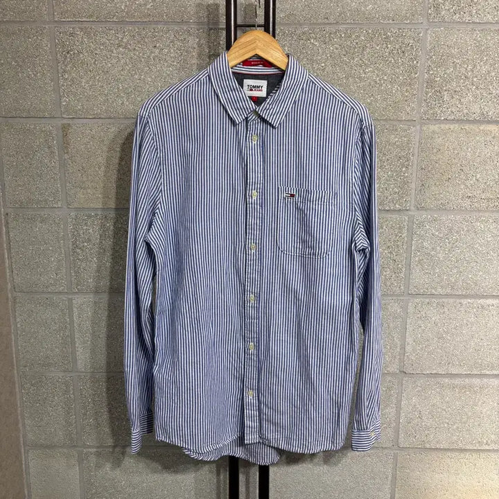 [BUNJANG] Striped Shirt L / 타미진스 스트라이프 셔츠 L(ns165 남방 긴팔 티셔츠 레귤러핏