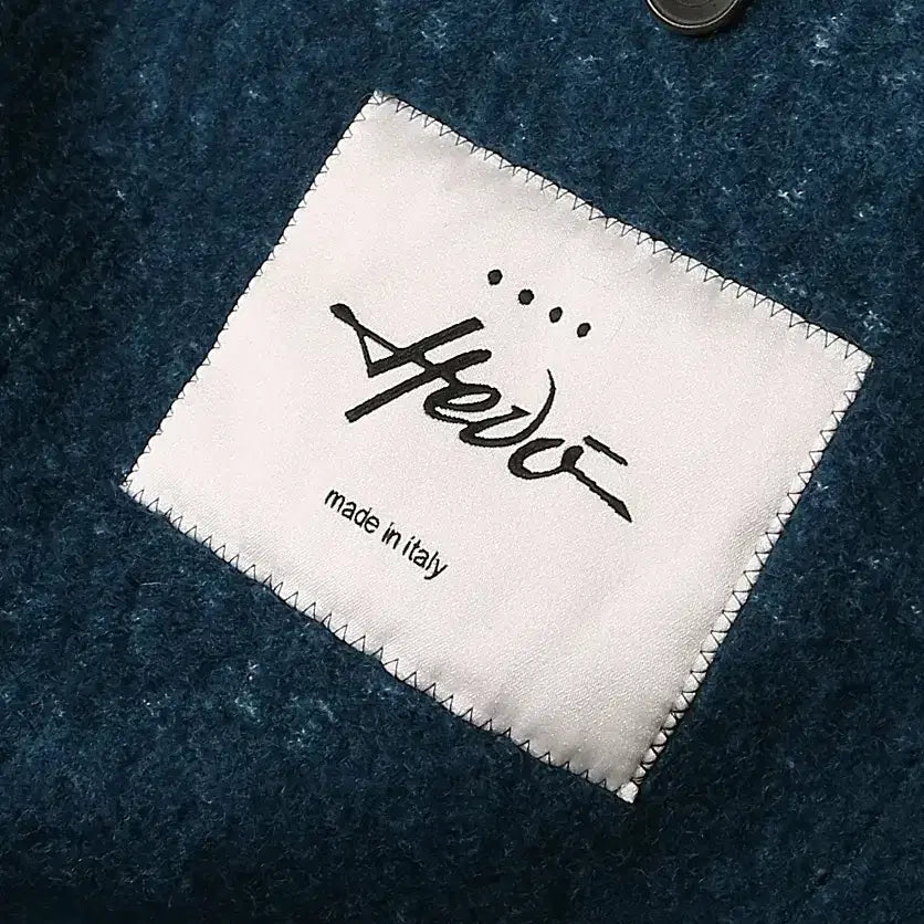 [BUNJANG] Hevo Cotton Lana Vergin Wool Double Coat / 헤보 [Hevo] 청록 코튼 라나 버진 울 이태리 더블 코트 폴로코트