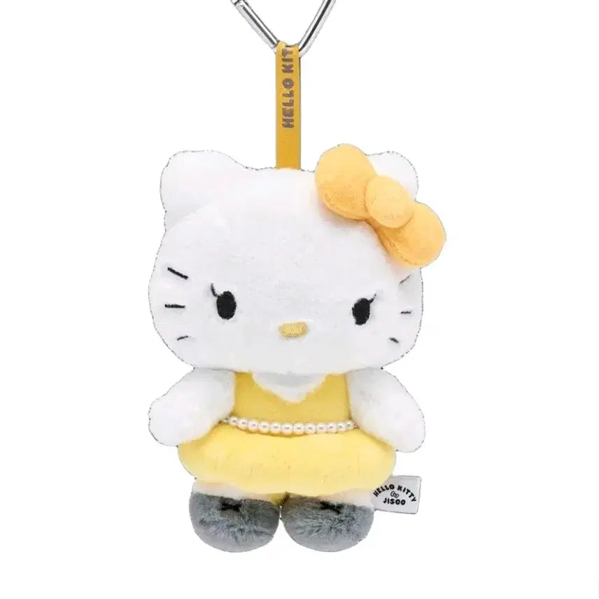 [BUNJANG] Hello Kitty Jisoo Plush Keyring Yellow / [헬로키티 x 지수] 플러시 키링 옐로우