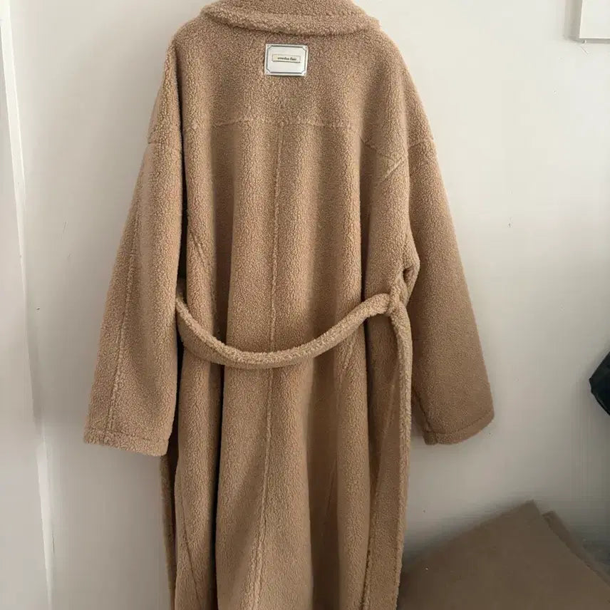 [BUNJANG] Overdue Flare Belted Shearling Coat / 오버듀플레어 벨티드 시어링 코트