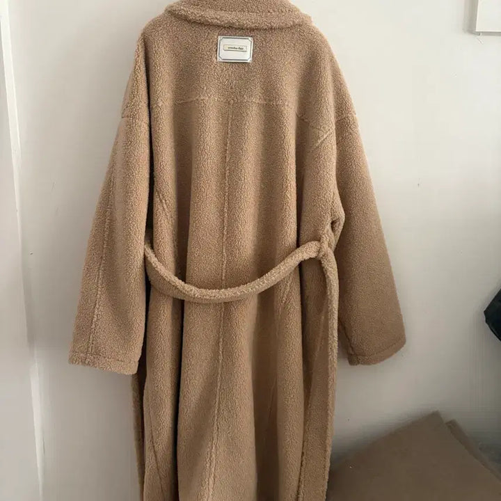 [BUNJANG] Overdue Flare Belted Shearling Coat / 오버듀플레어 벨티드 시어링 코트