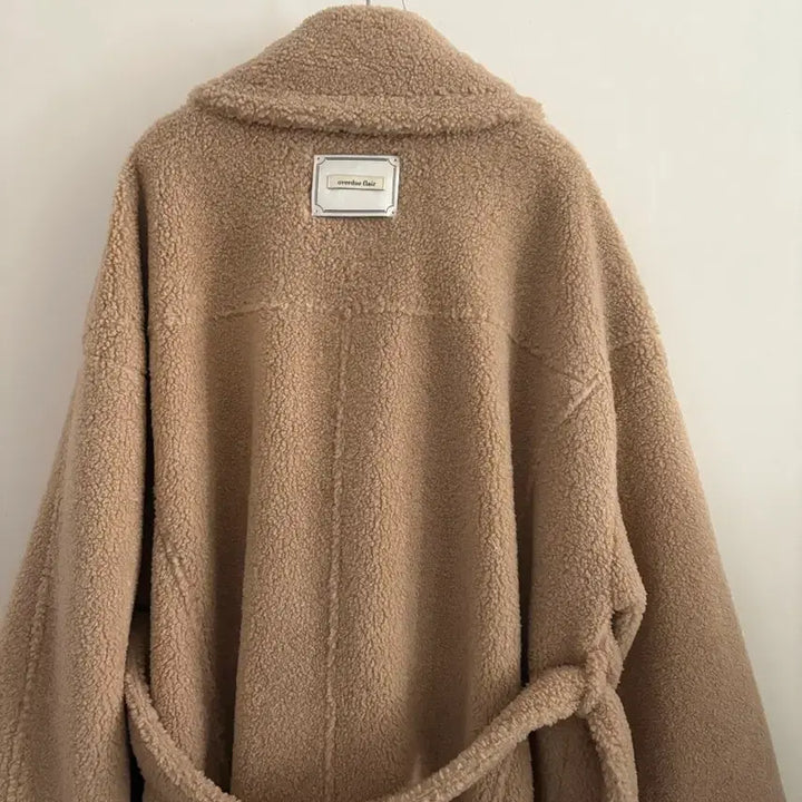 [BUNJANG] Overdue Flare Belted Shearling Coat / 오버듀플레어 벨티드 시어링 코트