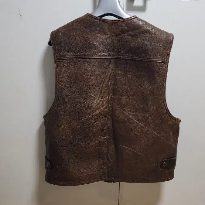 [BUNJANG] Esprit 90s Vintage Brown Leather Vest / 90's Esprit 빈티지 브라운 가죽 조끼