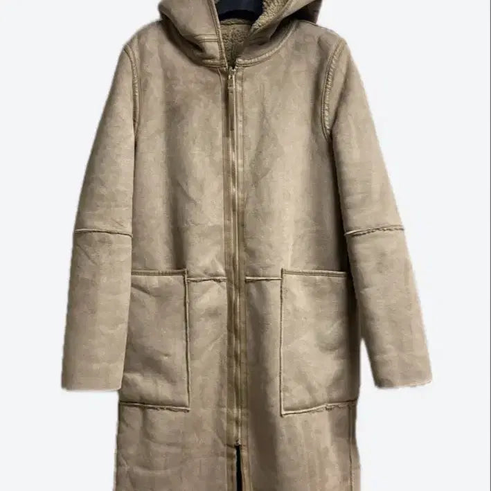 [BUNJANG] ZARA Reversible Hooded Long Mouton / 자라 리버시블 양면 후드 롱 무스탕