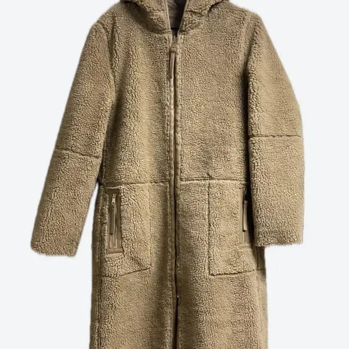 [BUNJANG] ZARA Reversible Hooded Long Mouton / 자라 리버시블 양면 후드 롱 무스탕