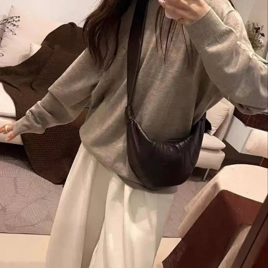 [BUNJANG] Croissant Bag Crossbody Bag / 크루아상 가방 흰색/검정/갈색 새것