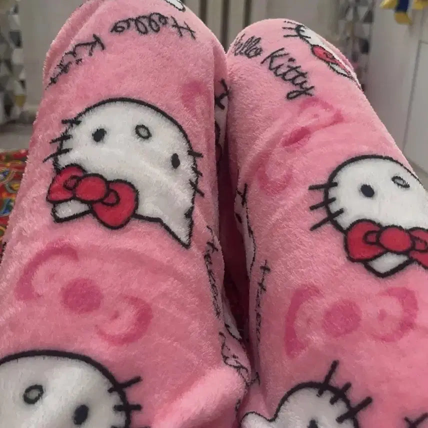 [BUNJANG] Hello Kitty Fleece Pajama Pants / 헬로키티 극세사 수면바지