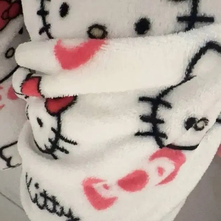 [BUNJANG] Hello Kitty Fleece Pajama Pants / 헬로키티 극세사 수면바지