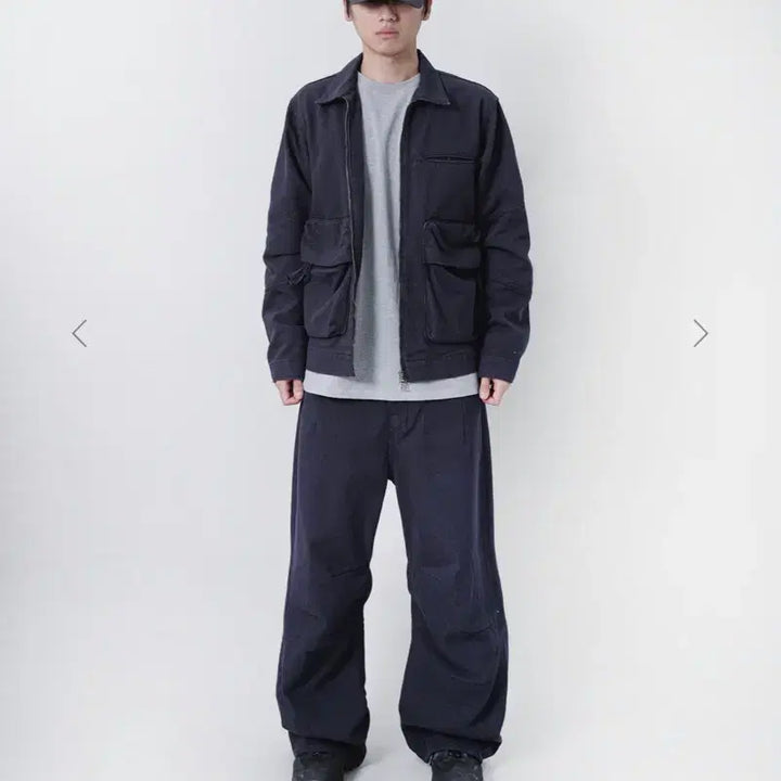 [BUNJANG] AV PLEATS DENIM PANTS (WASHED NAVY) M / AV PLEATS DENIM PANTS (WASHED NAVY) M(2)