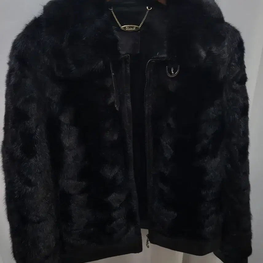 [BUNJANG] Black Mink Short Jacket / 올블랙 숏 밍크 자켓