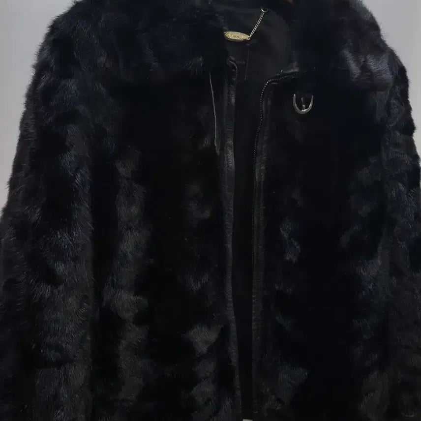 [BUNJANG] Black Mink Short Jacket / 올블랙 숏 밍크 자켓