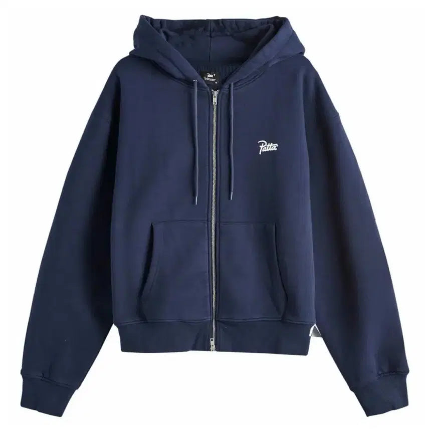 [BUNJANG] Patta Classic Zip-Up Hoodie (Navy, M) / 파타 Patta 클래식 집업 후드티 (M)