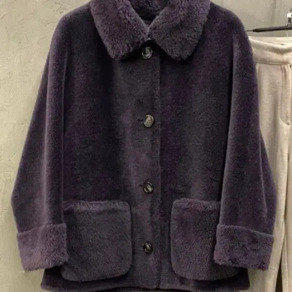 [BUNJANG] Kahl Lagerfeld Shearling Mouton Jacket 88 / 칼라거펠트 양모 양털 무스탕 88