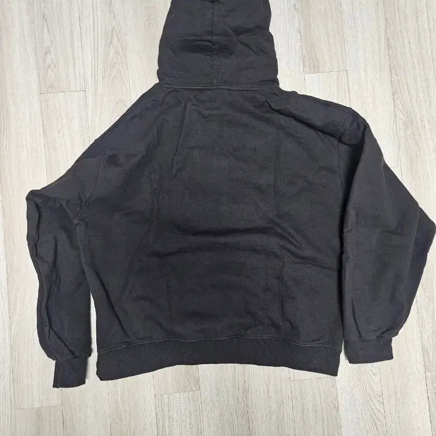 [BUNJANG] Black Printed Hoodie / 프린팅 블랙 후드티