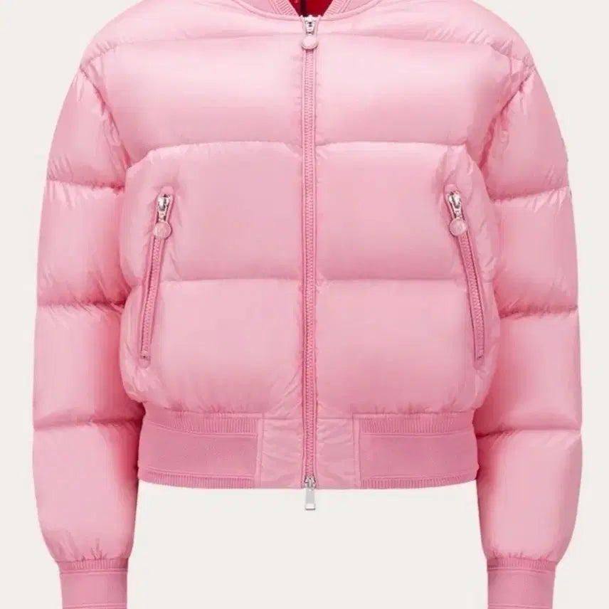 [BUNJANG] Moncler Merlat Bomber Short Down Padded Jacket Pink / 몽클레어 몽클레르 Merlat 다운 봄버 숏패딩 핑크 2