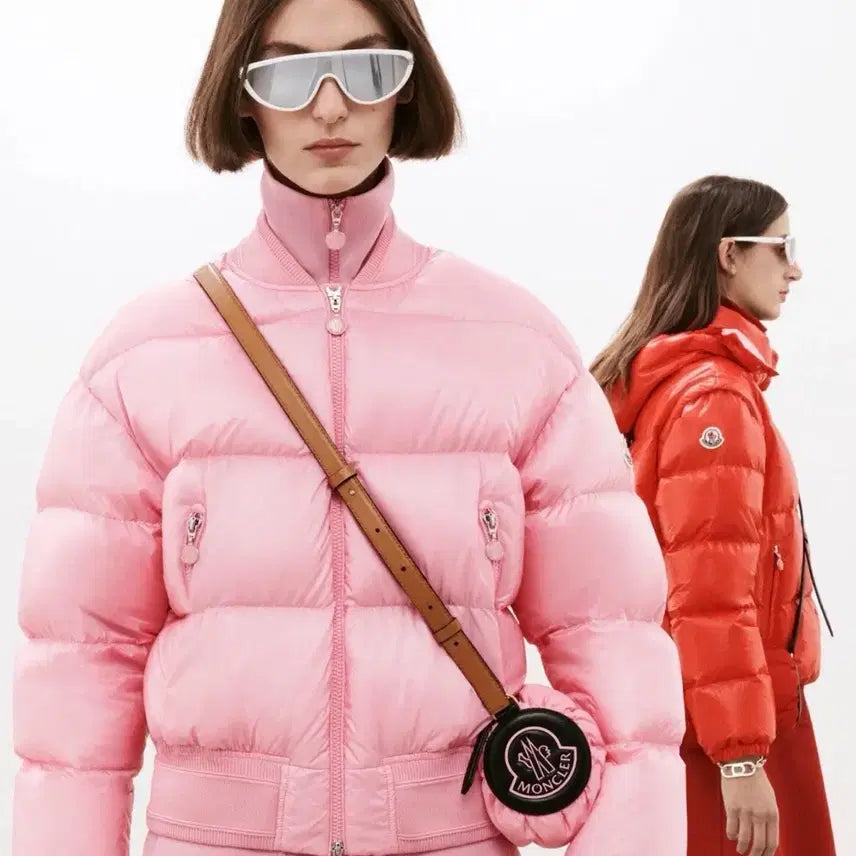 [BUNJANG] Moncler Merlat Bomber Short Down Padded Jacket Pink / 몽클레어 몽클레르 Merlat 다운 봄버 숏패딩 핑크 2