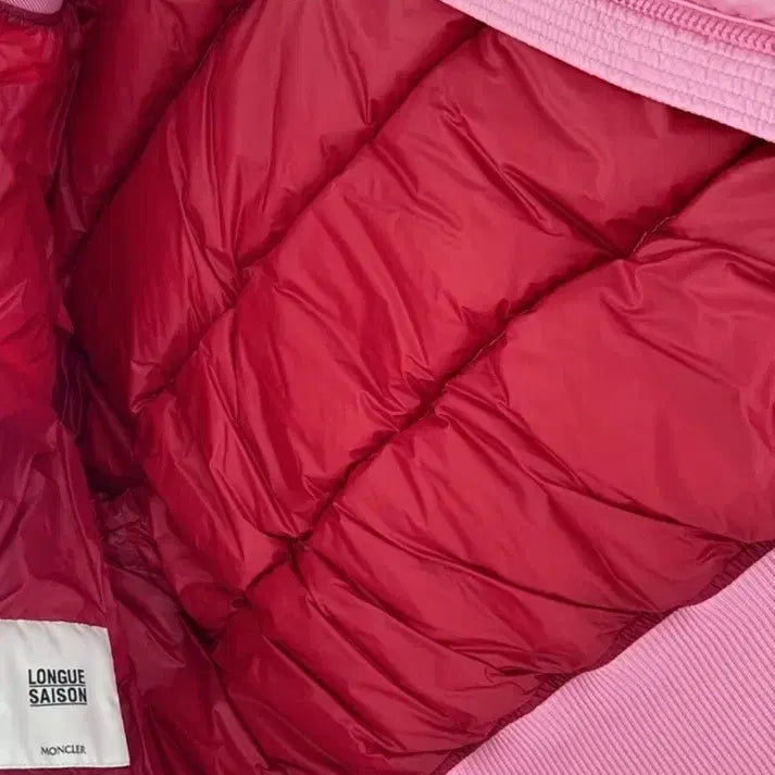 [BUNJANG] Moncler Merlat Bomber Short Down Padded Jacket Pink / 몽클레어 몽클레르 Merlat 다운 봄버 숏패딩 핑크 2