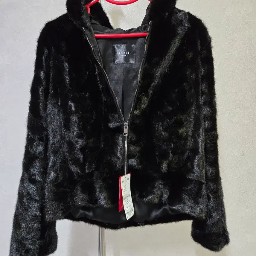 [BUNJANG] Builtmore Black Silvia Mink Scrap Jacket / 빌트모아  블랙  실비아 밍크 스크랩 자켓