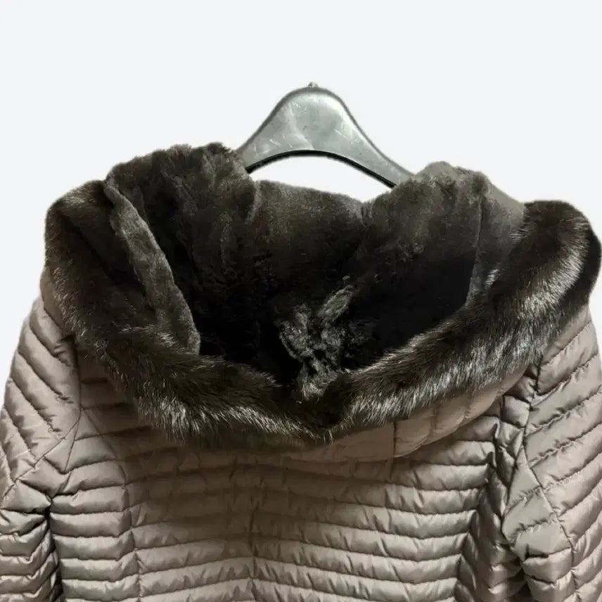 [BUNJANG] DECIDER Mink Fur Hooded Goose Down Long Padding Coat / (새상품)데시데 밍크 퍼 후드  구스 롱 패딩  코트