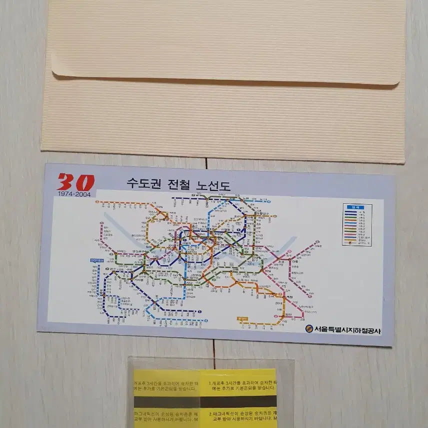 [BUNJANG] Seoul Subway 30th Anniversary Commemorative Ticket / 서울지하철 개통 30주년 기념 승차권