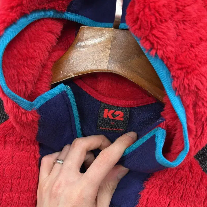 [BUNJANG] K2 Outdoor Hiking Fleece Jacket / K2 아웃도어 등산 후드 후리스 집업 90 M09144