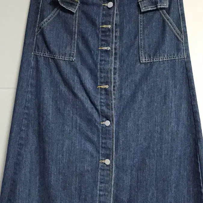 [BUNJANG] A-Line Denim Long Skirt / (새상품)청 데님 A라인 롱 스커트