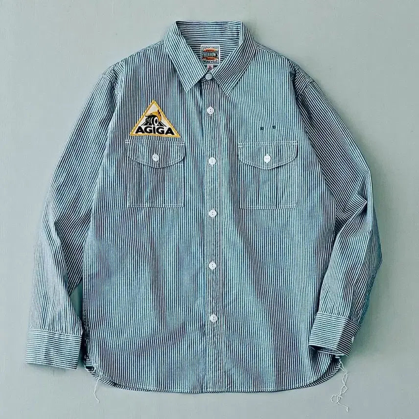 [BUNJANG] 22 Felows Hickory Workshirt L / 22페로우즈 히코리 워크셔츠 40 L