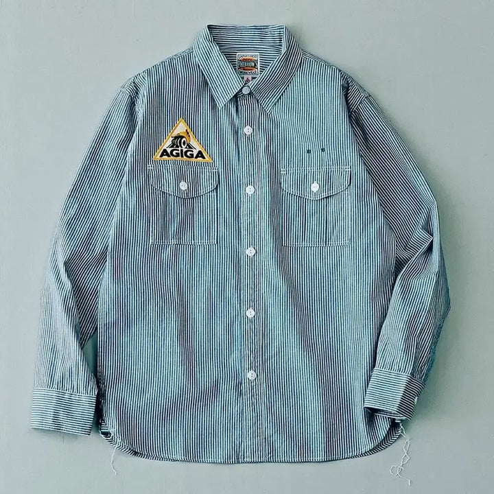 [BUNJANG] 22 Felows Hickory Workshirt L / 22페로우즈 히코리 워크셔츠 40 L