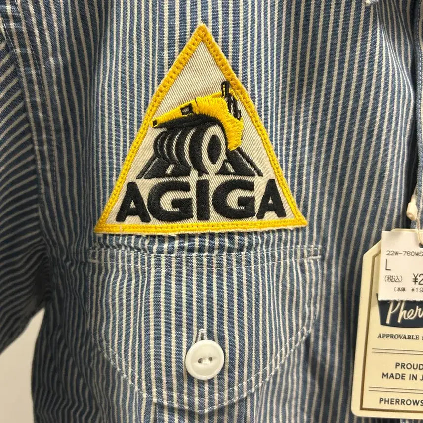 [BUNJANG] 22 Felows Hickory Workshirt L / 22페로우즈 히코리 워크셔츠 40 L