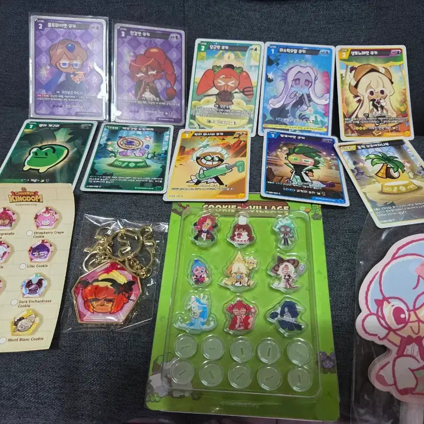 [BUNJANG] Cookie Run Kingdom Village Acrylic Mini Figure Bundle Set / 쿠키런 킹덤 굿즈 일괄