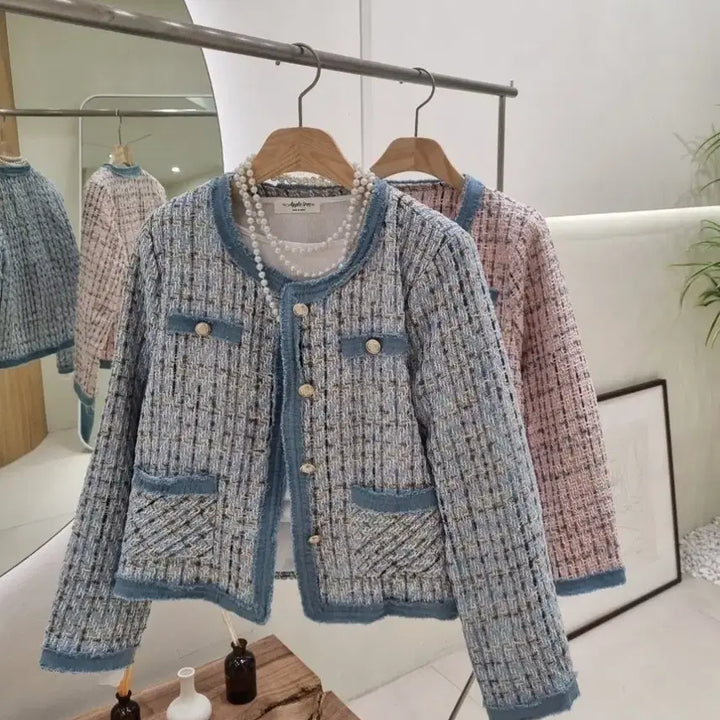 [BUNJANG] Women's Denim Tweed Jacket / 여성 데님 믹스 트위드 자켓 / 당일배송 / 데일리룩 / 새상품