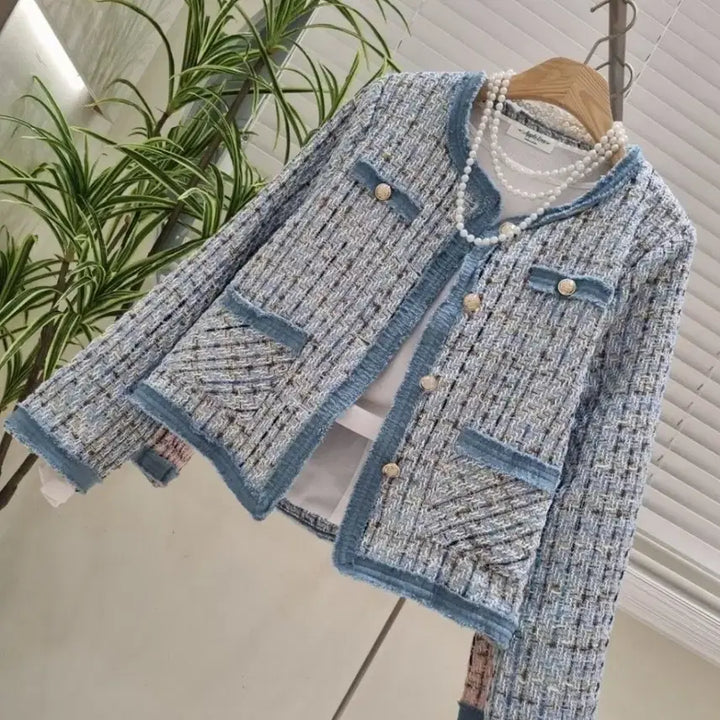 [BUNJANG] Women's Denim Tweed Jacket / 여성 데님 믹스 트위드 자켓 / 당일배송 / 데일리룩 / 새상품