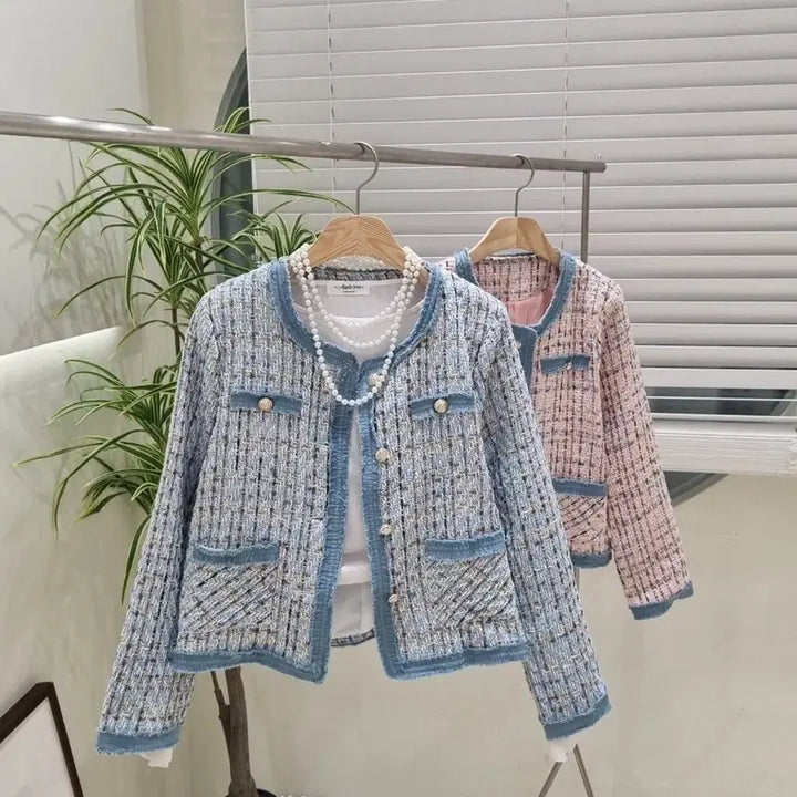 [BUNJANG] Women's Denim Tweed Jacket / 여성 데님 믹스 트위드 자켓 / 당일배송 / 데일리룩 / 새상품