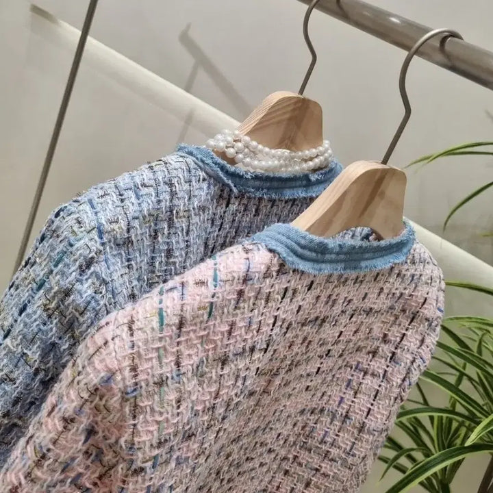 [BUNJANG] Women's Denim Tweed Jacket / 여성 데님 믹스 트위드 자켓 / 당일배송 / 데일리룩 / 새상품