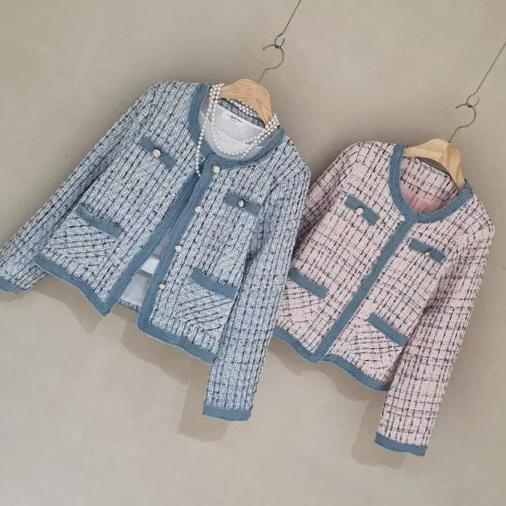 [BUNJANG] Women's Denim Tweed Jacket / 여성 데님 믹스 트위드 자켓 / 당일배송 / 데일리룩 / 새상품