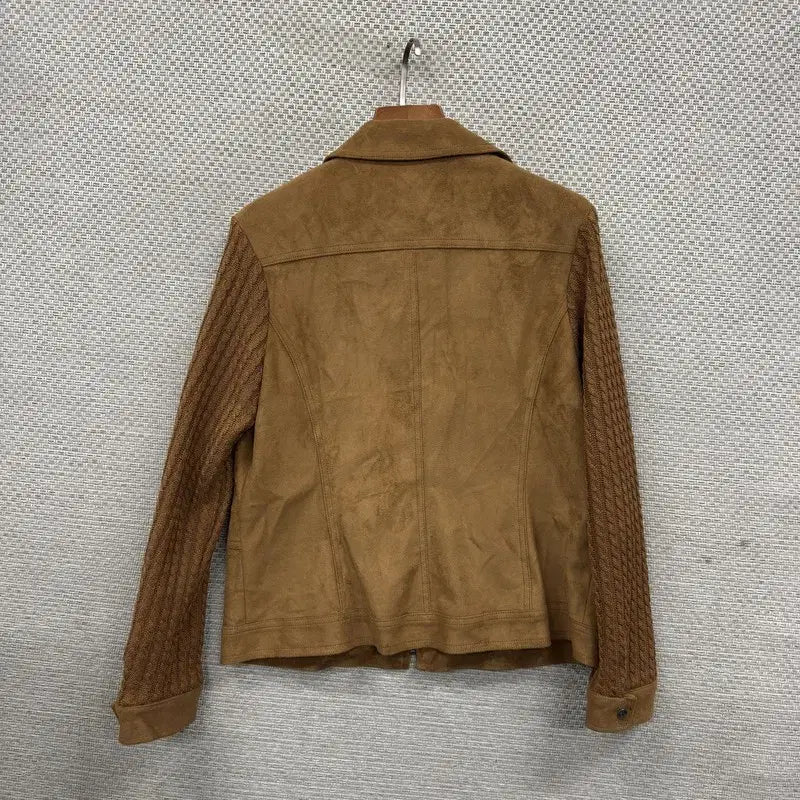 [BUNJANG] Vintage Brown Suede Jacket M09110 / 빈티지 브라운 스웨이드 자켓 90 M09110