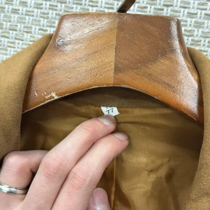 [BUNJANG] Vintage Brown Suede Jacket M09110 / 빈티지 브라운 스웨이드 자켓 90 M09110