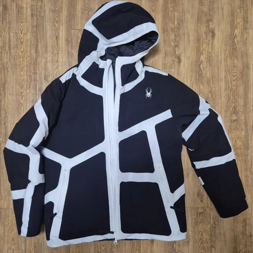 [BUNJANG] Spider Unique Web Pattern Padded Jacket (Size 100) / 스파이더 유니크 웹 패턴 패딩 (100사이즈)