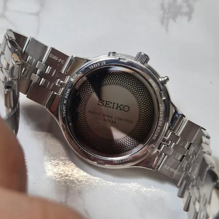 [BUNJANG] Seiko 7B22-0AM0 Roman Index Solar Watch / 세이코 전파시계 솔라 7B22-0AM0 로마인덱스 메탈밴드 (정상작동)
