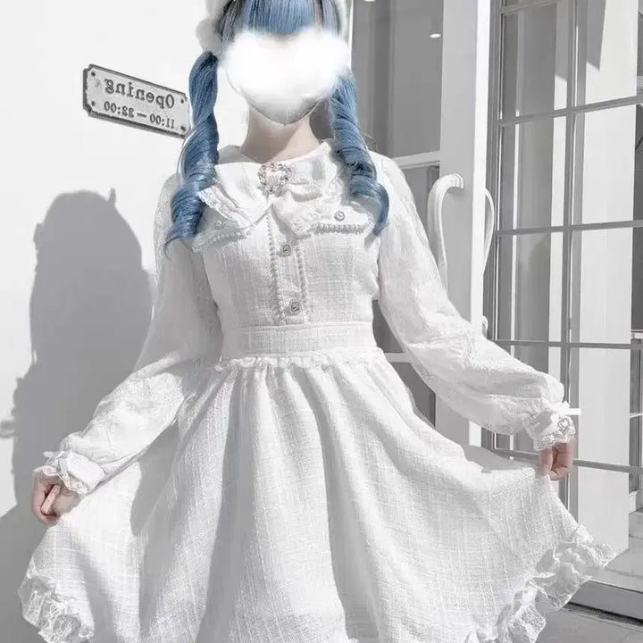 [BUNJANG] Subculture Lace Dress (Multi-Color) / 서브컬처 지뢰계 양산형 패션 드레스 레이스 장식 멀티컬러(3컬러)