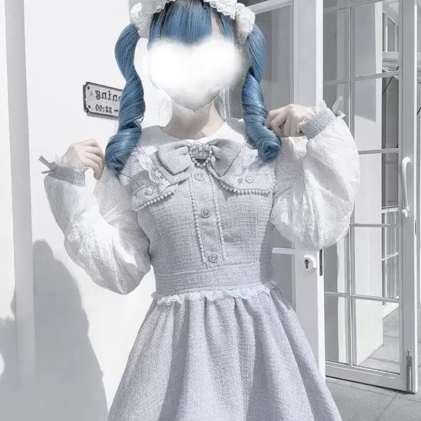 [BUNJANG] Subculture Lace Dress (Multi-Color) / 서브컬처 지뢰계 양산형 패션 드레스 레이스 장식 멀티컬러(3컬러)