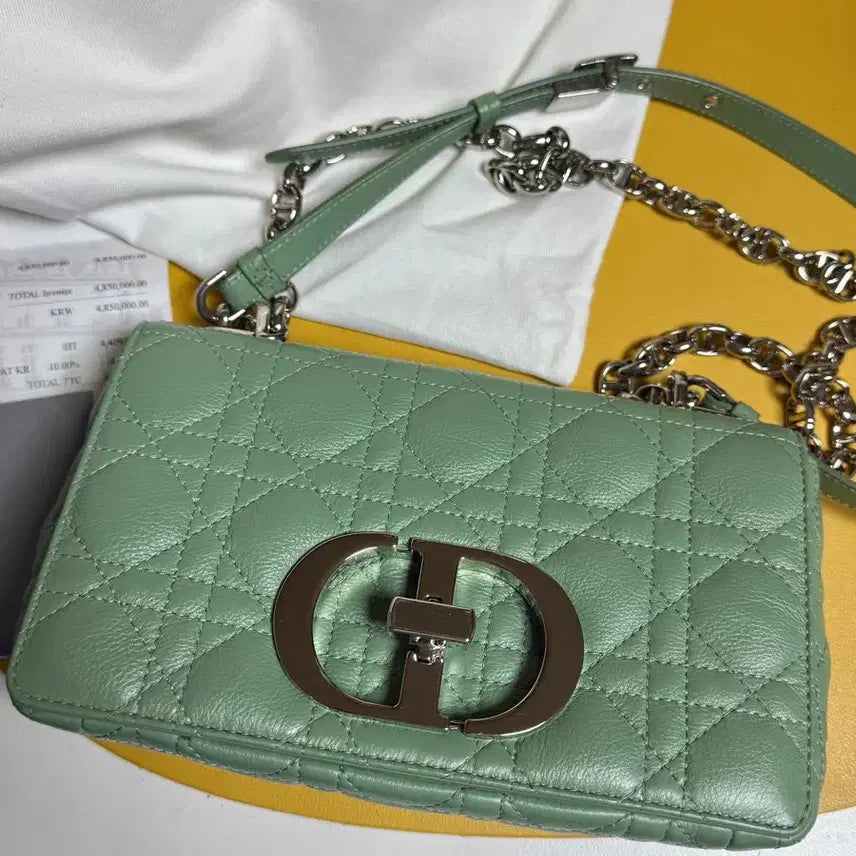 [BUNJANG] Dior Caro Small Mint Green Shoulder Bag / 디올 카로백 스몰 민트그린